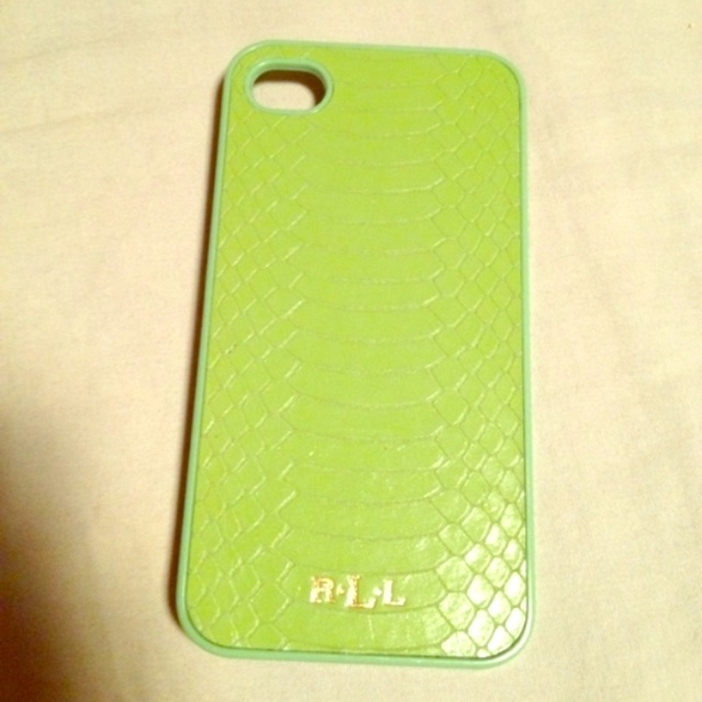 Ralph Lauren Lime Snakeskin Phone Case
